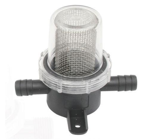 Strainer in-line w/ S.S. large mesh Filter for ∅12mm hose - 4Boats