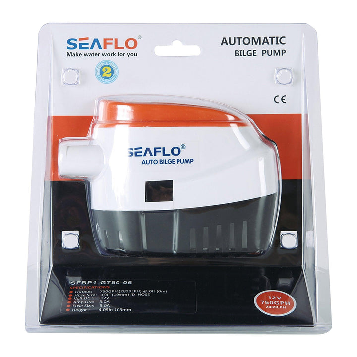 Summergible bilge pump auto 750gph 12v Outboard Boat Rib - 4Boats