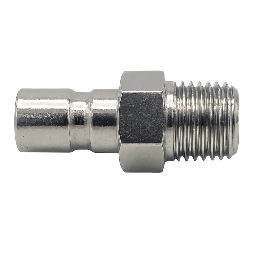 Stainless steel connector for fuel lines, ideal for Suzuki compatible fuel tank installations