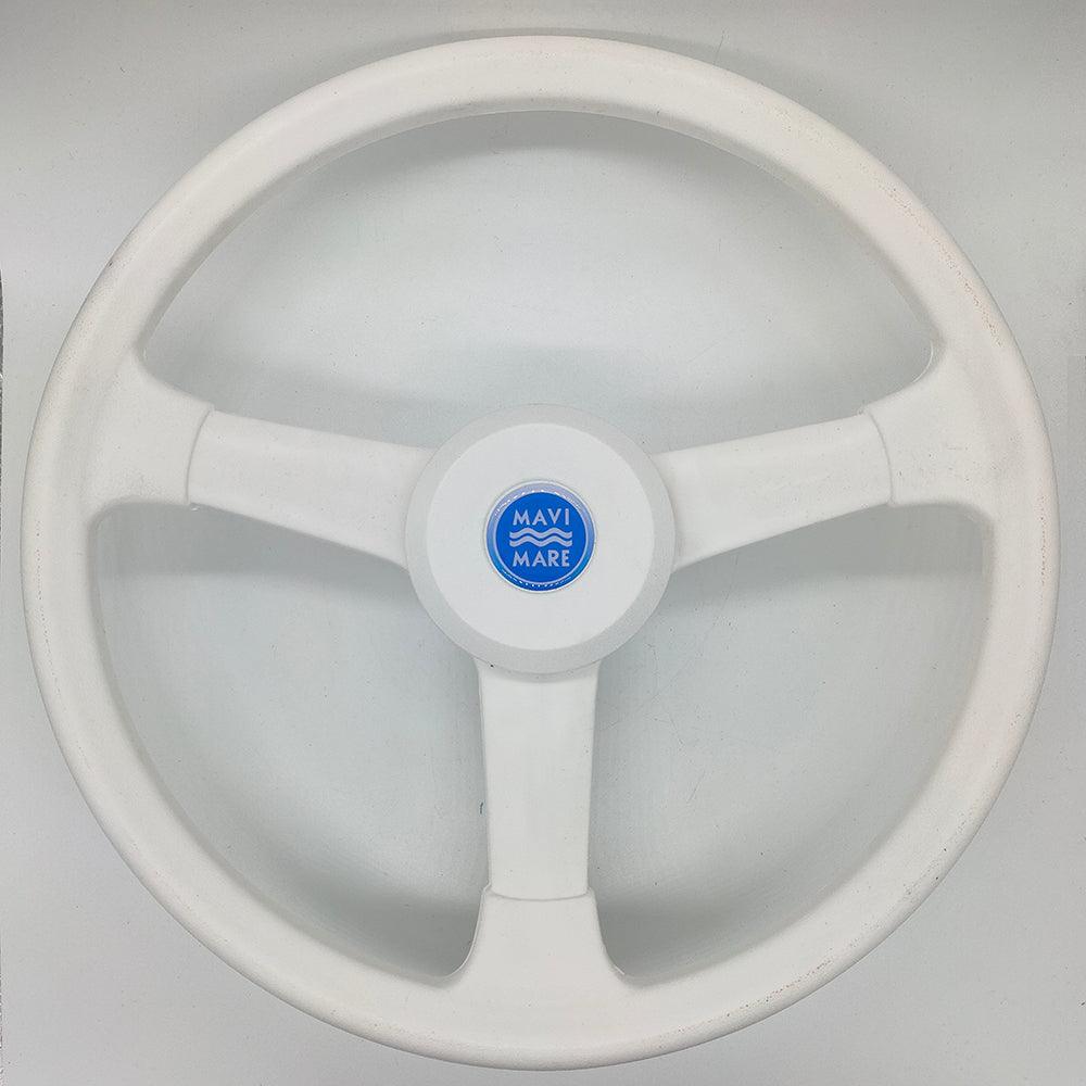 White Boat Steering Wheel - 13" dia. - 4Boats