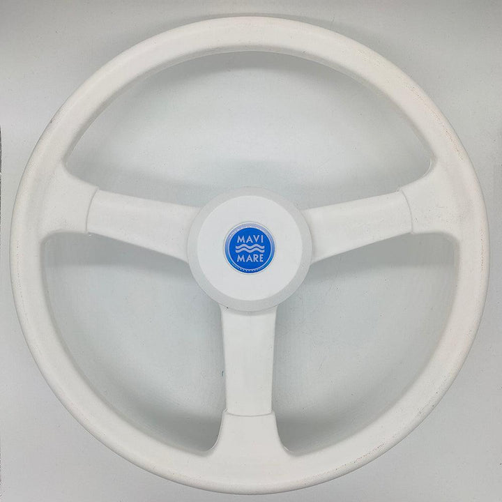 White Boat Steering Wheel - 13" dia. - 4Boats