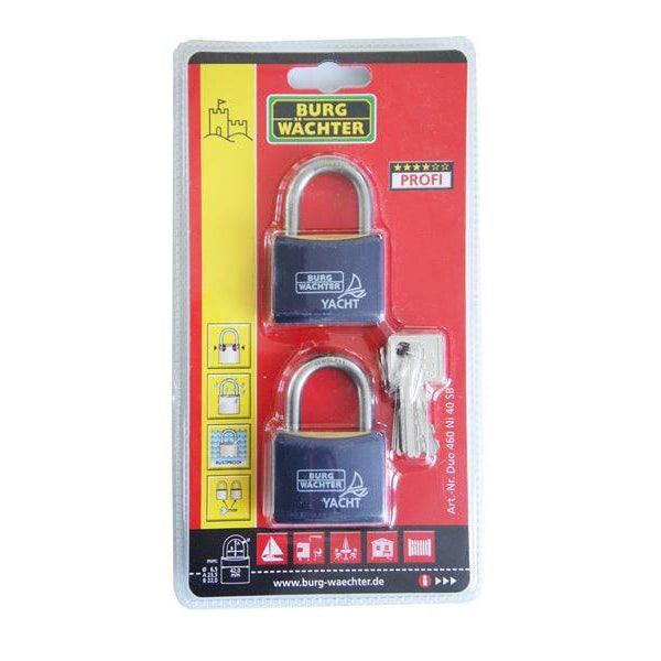 Yacht Padlock 40mm 2 Pack (keyed alike)