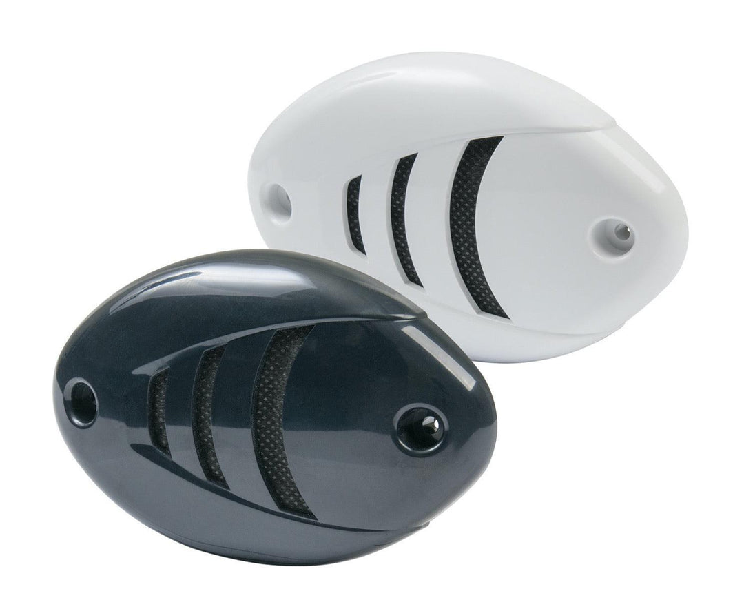 12V Drop-In Low Profile Horn with Black and White Grills - 4Boats