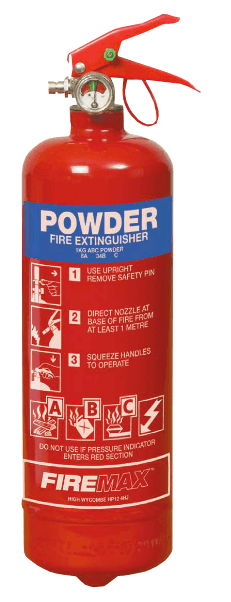 1kg ABC Dry Powder Extinguisher 8A 34B MED - 4Boats