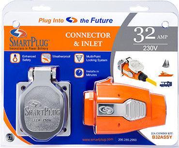 32 Amp - Female Connector & Stainless Steel Inlet - 4Boats