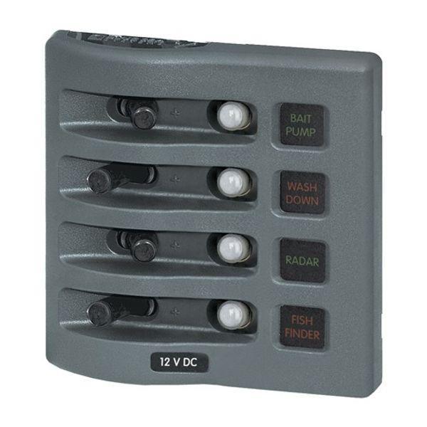 4-Pos IP67 Waterproof V/H Panel Blue Sea - 4Boats