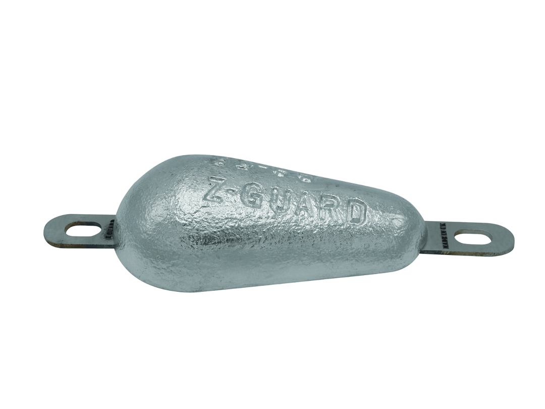 Aluminium Pear shaped Hull Anode 0.86 Kgs Nominal Net Weight - 4Boats