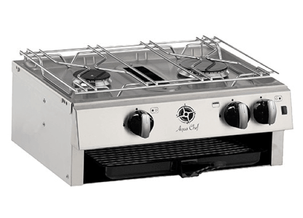 Aqua Chef T4520 2 Burner Hob & Grill - New - UK Manufactured - In Stock - 4Boats