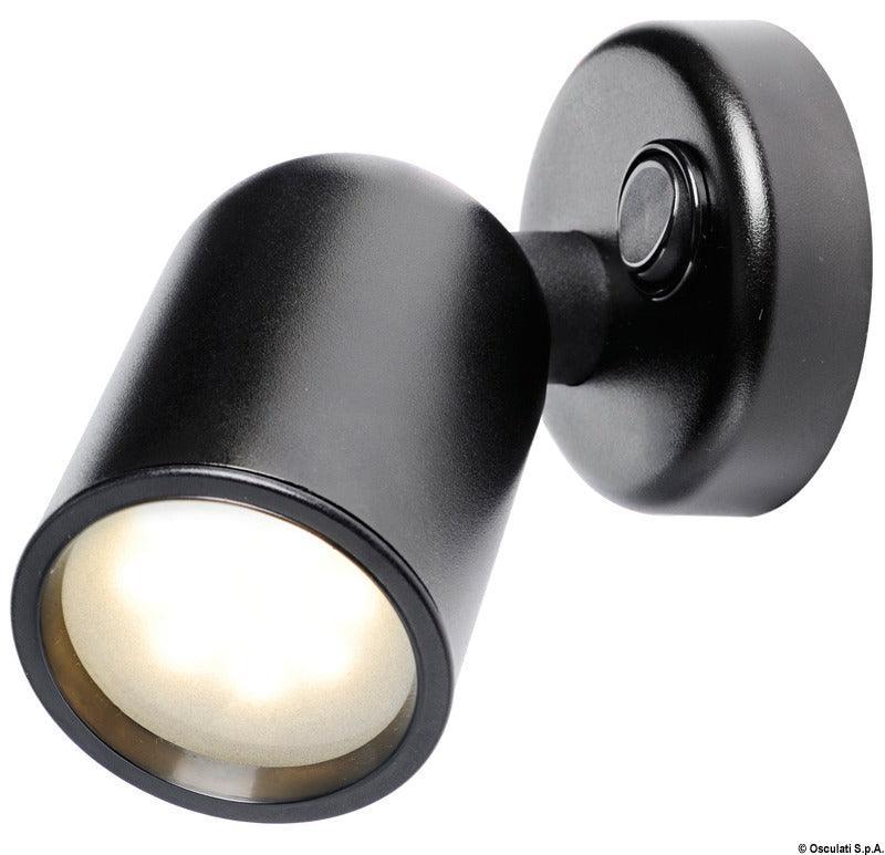 Articulated LED Spotlight ABS Black (x1) - 4Boats