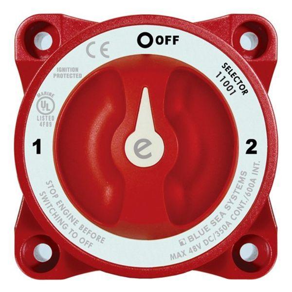 Battery Switch 9001E 3-Way 350A, Blue Sea - 4Boats