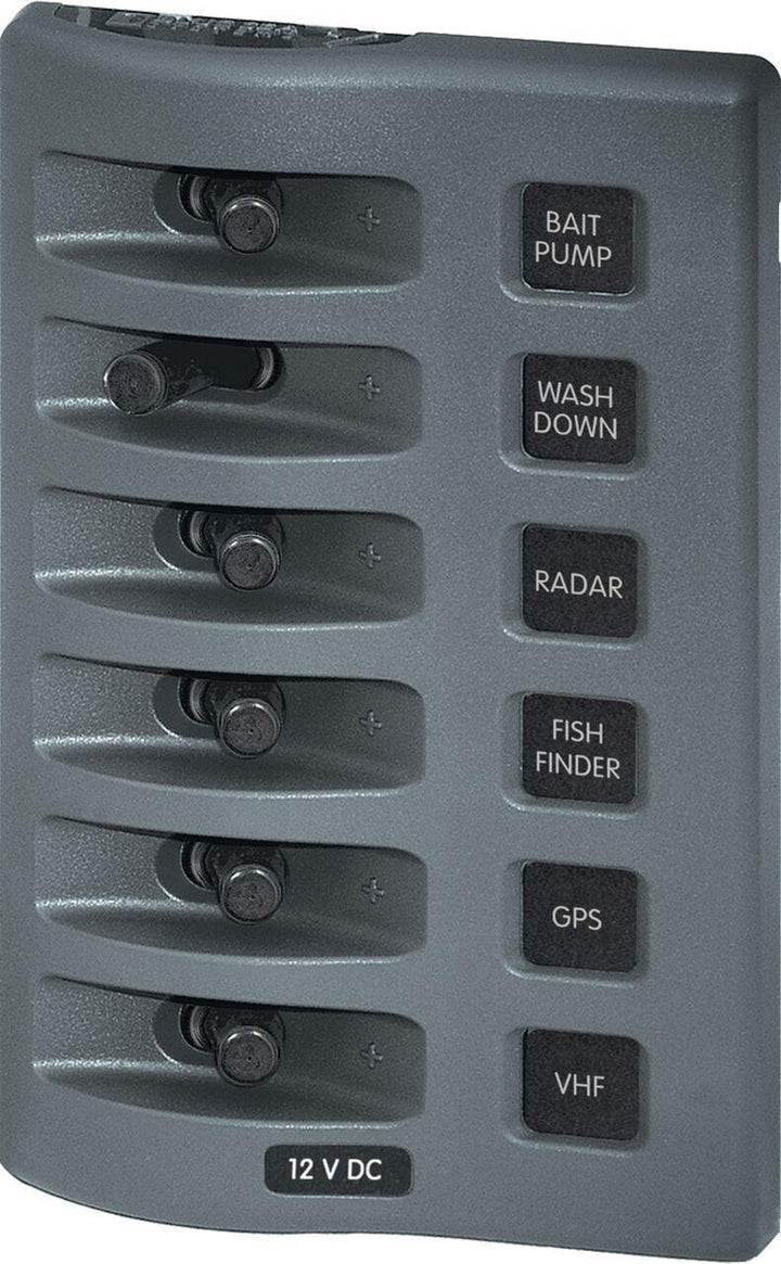 Blue Sea Weatherdeck Waterproof Switch Panel - 4, 6 or 8 Way - 4Boats
