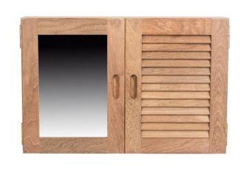 Cabinet with Louvre and Mirror Doors - 4Boats