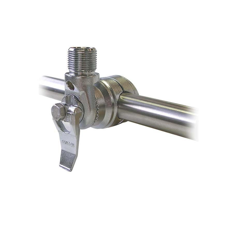 CHROME PLATED BRASS TO MOUNT ON RAIL 1" - 14 THREADS ON 1" DIAMETER - 4Boats