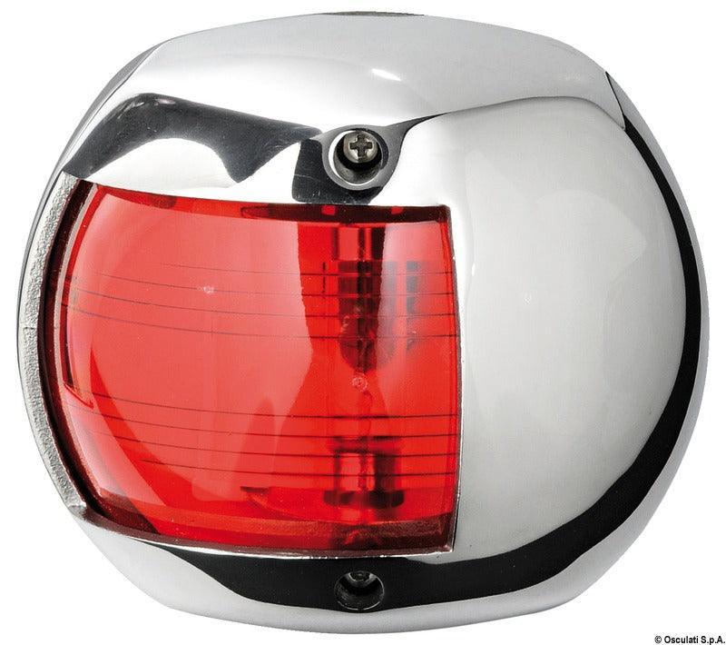 Classic 12 Navigation Lights Made of Mirror-Polished AISI316 Stainless Steel-112,5Β° left red - 4Boats