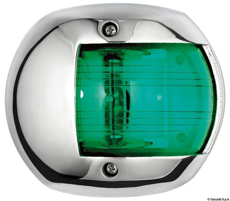Classic 12 Navigation Lights Made of Mirror-Polished AISI316 Stainless Steel-112,5° right green - 4Boats