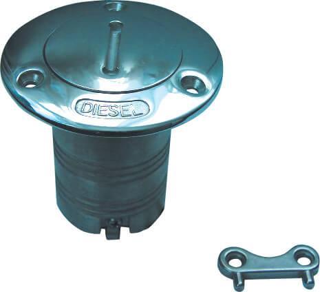 Deck Filler inc Key - 1 1/2 S/Steel - 4Boats