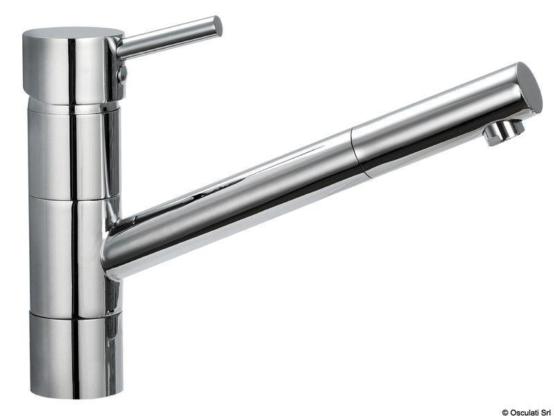 Diana Swivelling Mixer with Ceramic Cartridge, Adjustable Jet and Long Neck, Suitable for Kitchen Sinks - 4Boats
