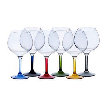 Gin Glasses with Coloured Bases - 4Boats