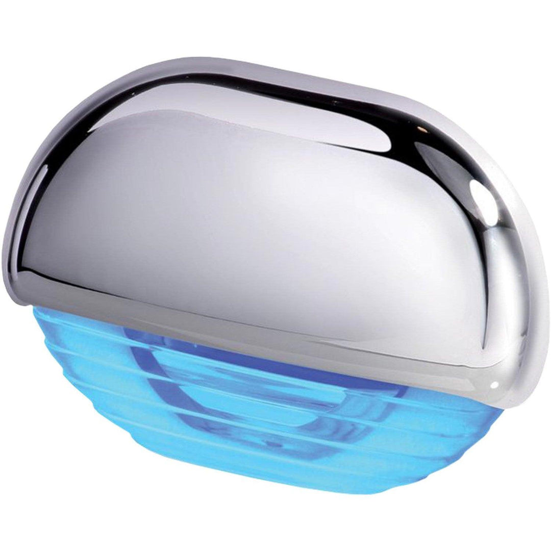 Hella Step Light w/ Chrome Case (Blue) - 4Boats