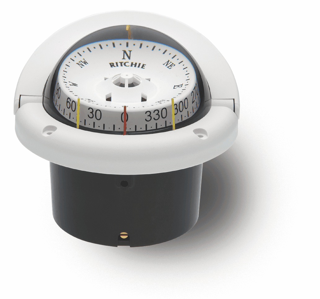 Helmsman Flush Mount Direct Read White - 4Boats