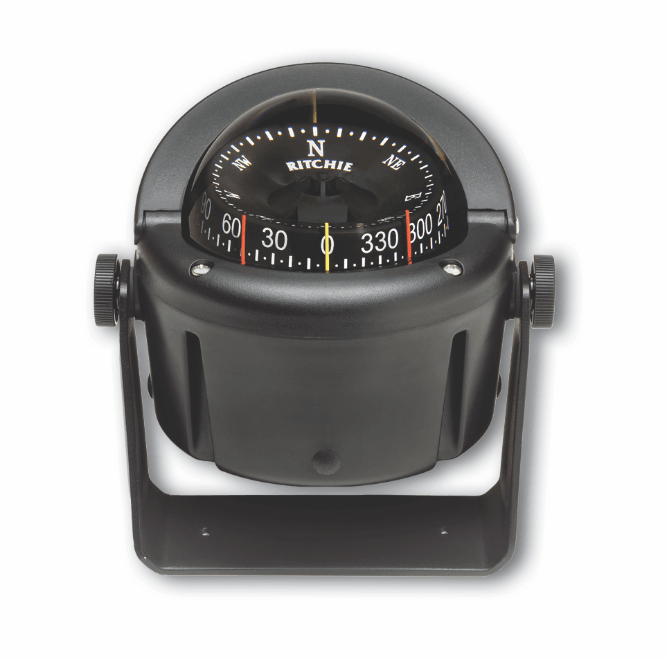 Helmsman HB-741, 3¾” Dial Bracket Mount Direct Read - Black - 4Boats
