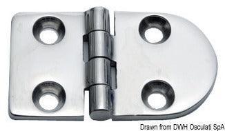 Hinge A 95% AISI316 70x40 mm - 4Boats