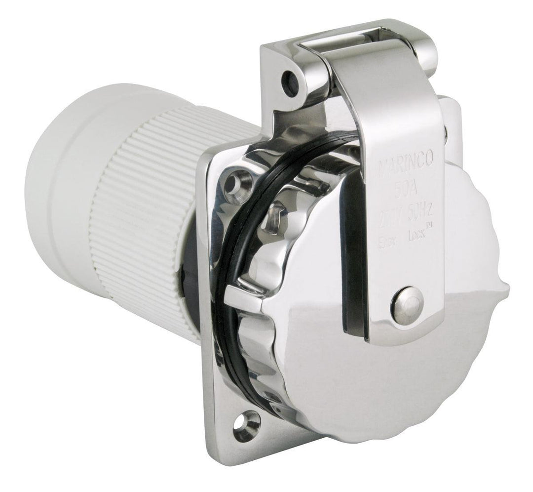 Inlet, 50A 230V, Stainless Steel - 4Boats