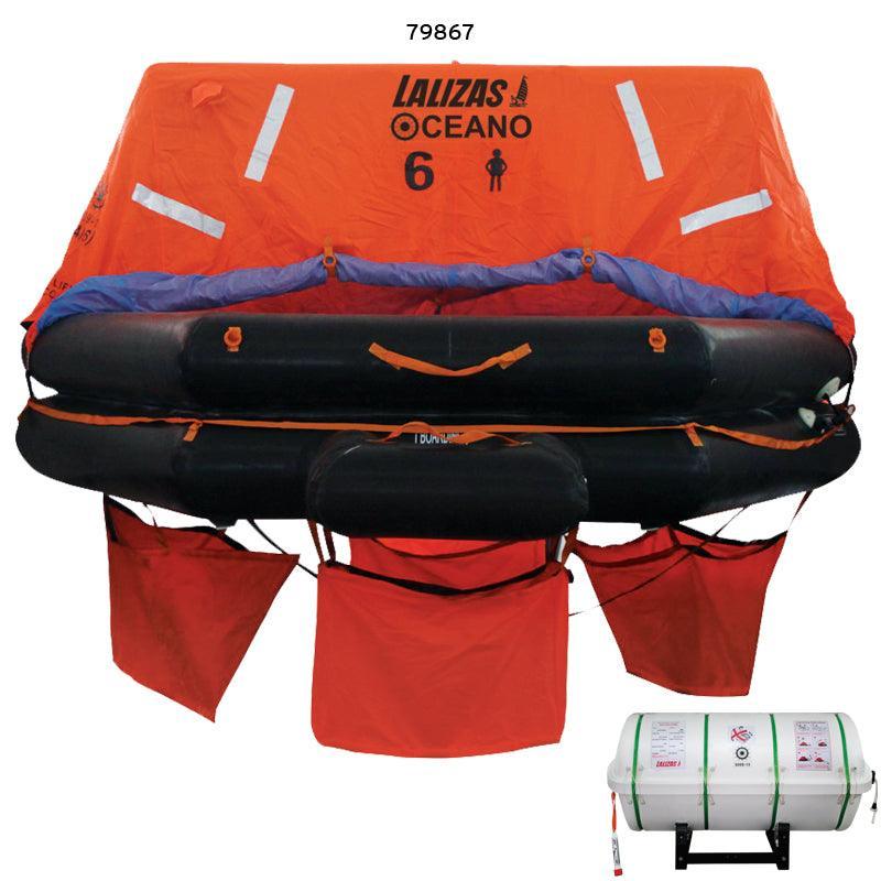 LALIZAS Liferaft SOLAS OCEANO,Throw-overboard Type,16 prs,canister (B) - 4Boats