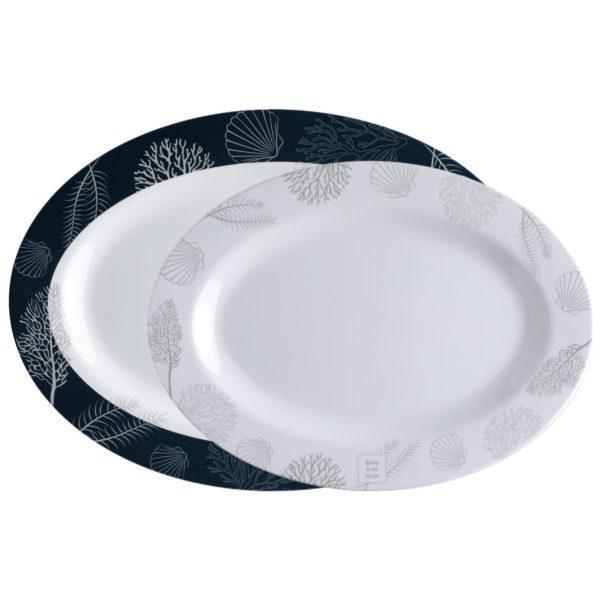 LIVING - OVAL SERVING PLATTERS - Set 2 pc. - 4Boats