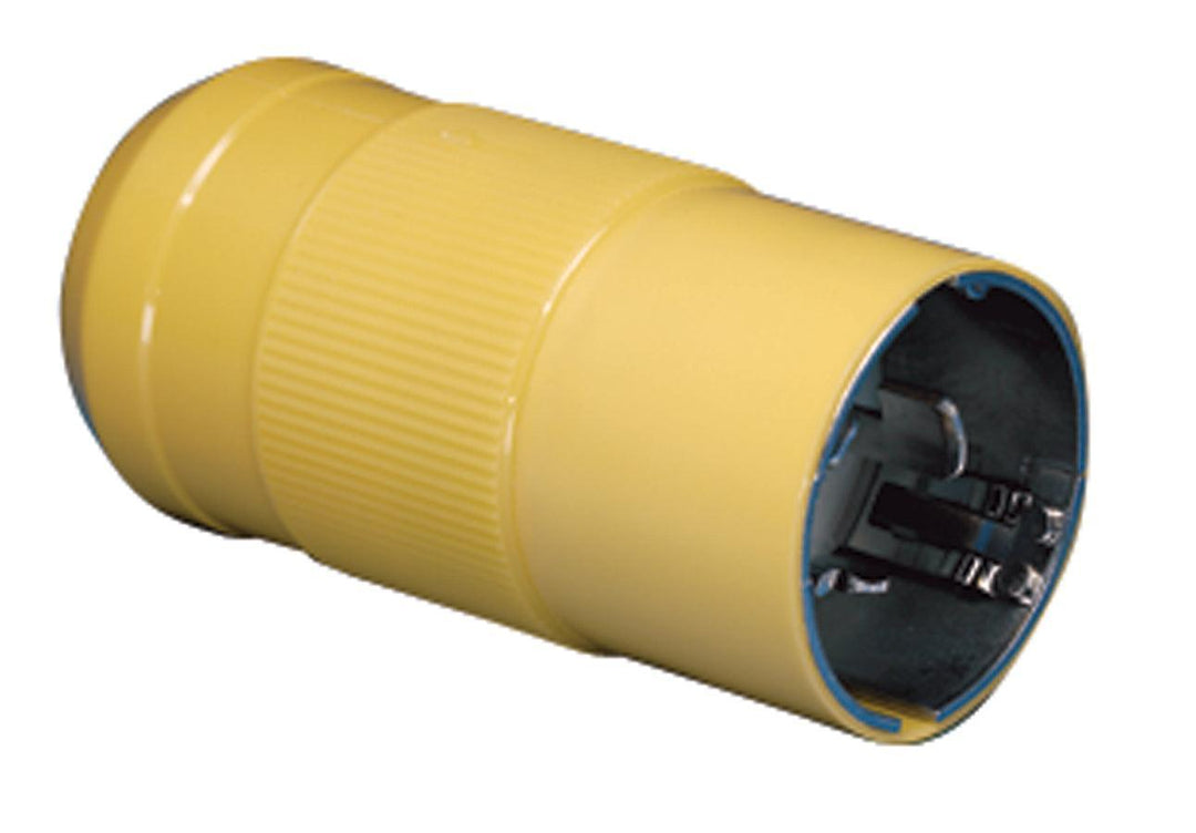 Male Plug, 50A 125/250V, Yellow - 4Boats