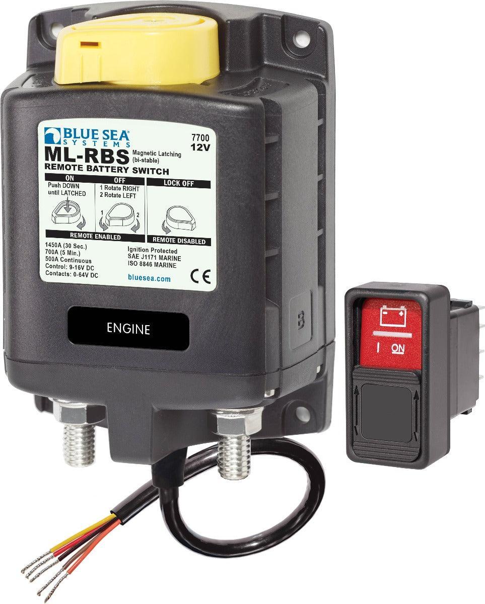 ML-RBS Remote Battery Switch with Manual Control - 12V DC 500A - 4Boats