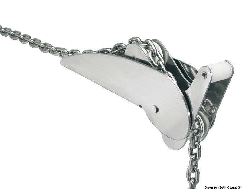 Polished SS Heavy Hinged Roller 15 kg - 4Boats