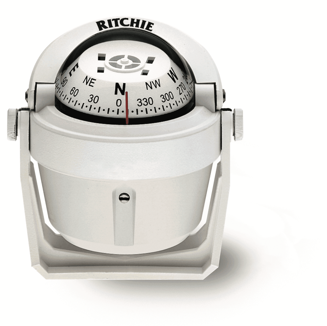 Ritchie Explorer™ B-51, 2¾” Dial Bracket Mount - White - 4Boats