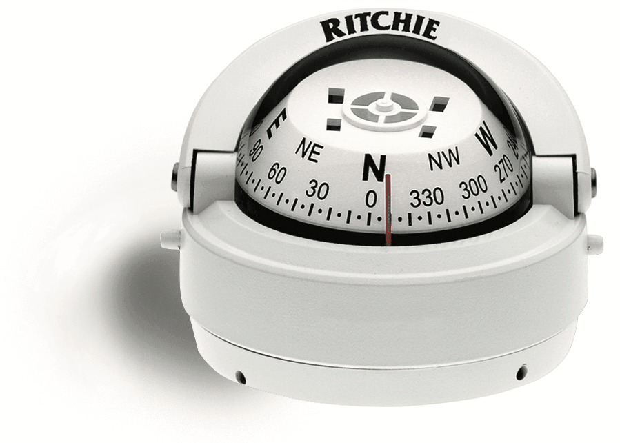 Ritchie Explorer™ S-53, 2¾” Dial Surface Mount - White - 4Boats