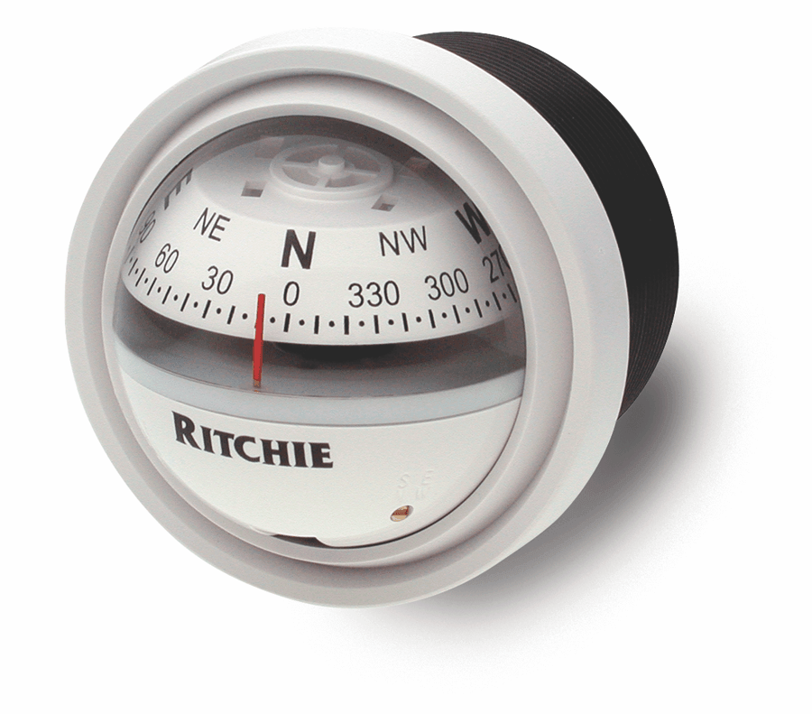 Ritchie Explorer™ V-57.2, 2¾” Dial Dash Mount - White - 4Boats