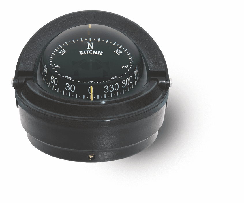 Ritchie Voyager® S-87, 3” Dial Surface Mount - Black - 4Boats