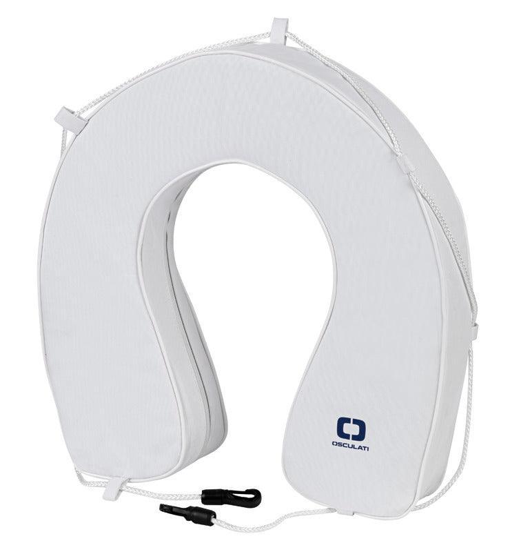 Soft Horseshoe Lifebuoy White PVC Accessorized - 4Boats