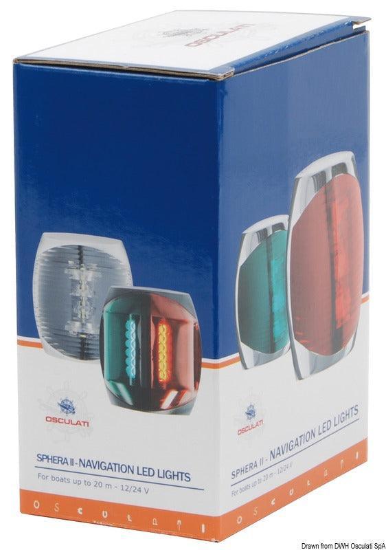 Sphera II LED Navigation Lights up to 20 m, Polycarbonate Body-White-112,5° + 112,5° bicolour - 4Boats