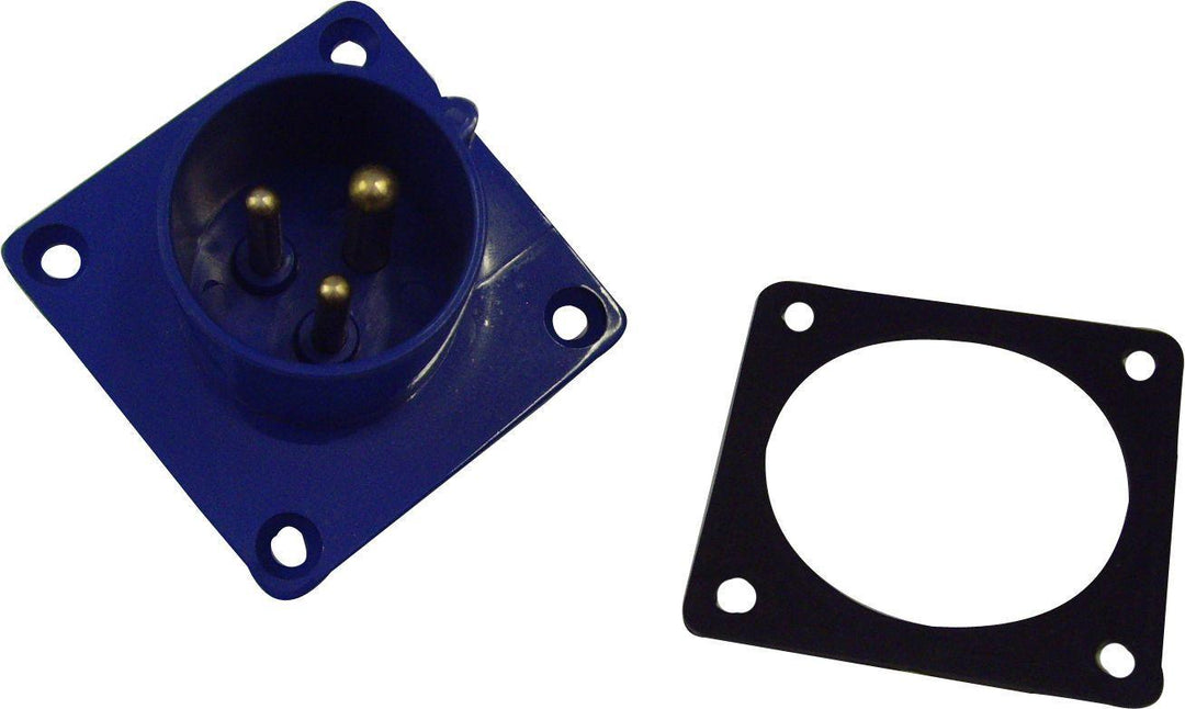 Splashproof Low Profile Boat Inlet (male) iP44 16 amp - 4Boats