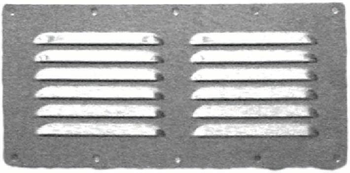 SS louvered vent 228x127mm SS 316 - 4Boats