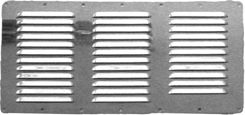 SS Louvered Vent 360 x 185mm AISI 316 - 4Boats