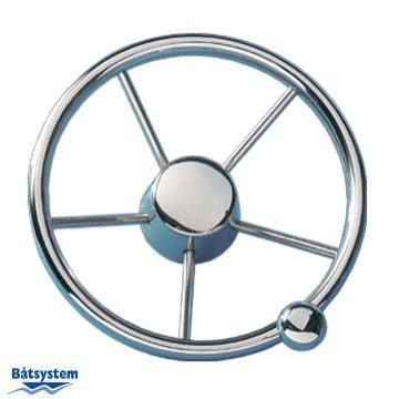Stainless Steel Steering Wheel with Knob - 4Boats