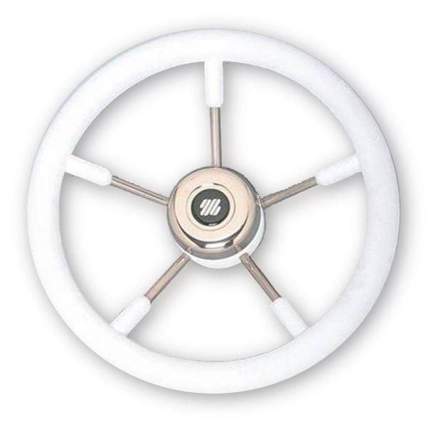 Steering Wheel SS Soft Grip 350mm - White - 4Boats