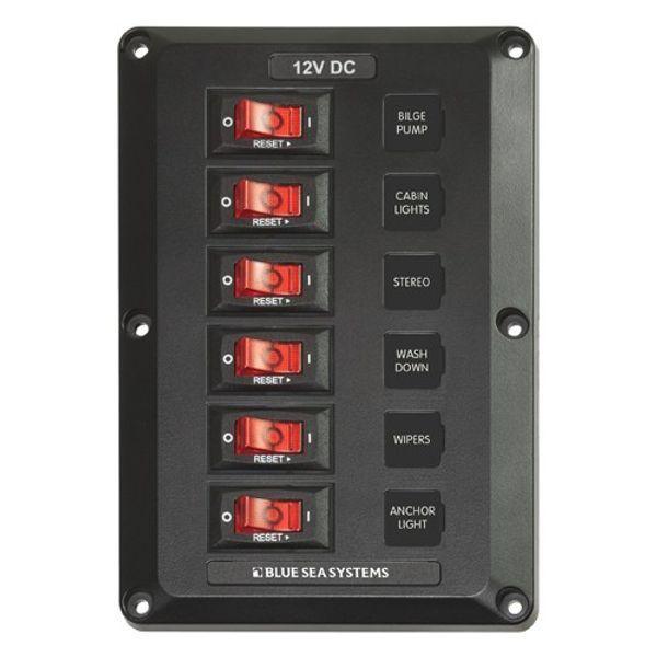 Switch Panel Below Deck 12V DC, Blue Sea - 4Boats