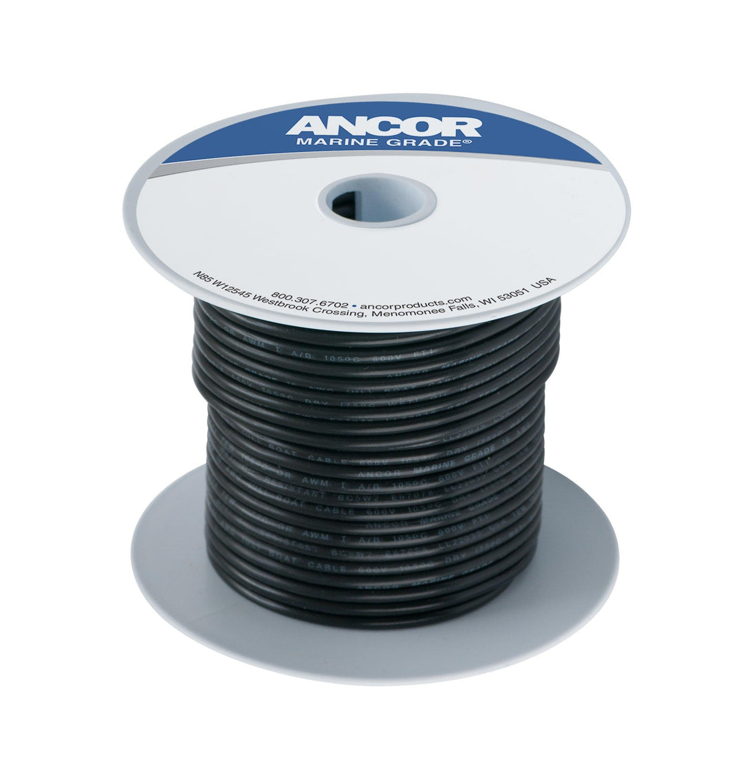 Tinned Copper Wire - 250ft-Black-12AWG (3mm²) - 4Boats