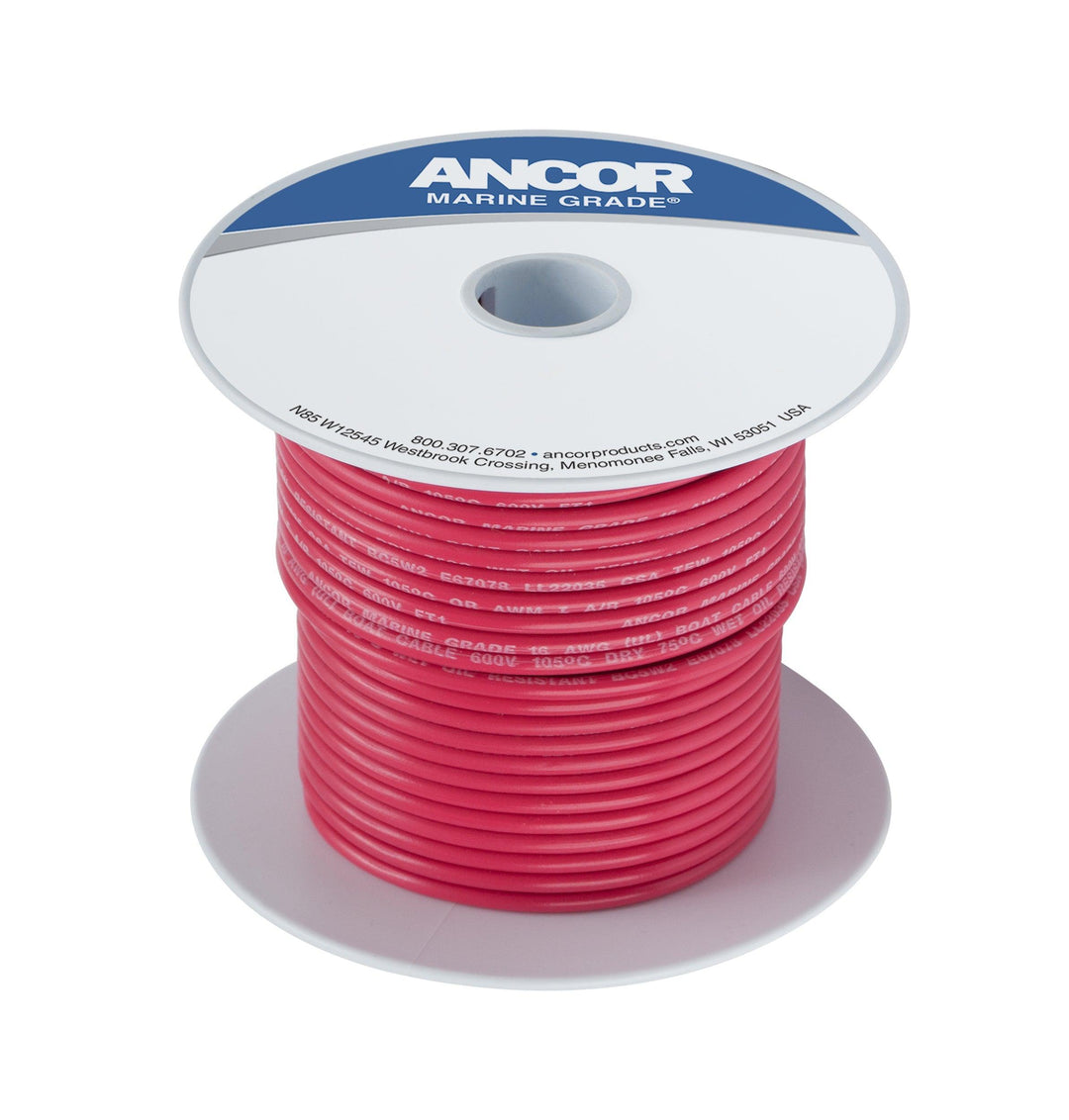 Tinned Copper Wire, 8AWG (8mm²) - 100ft-Red - 4Boats