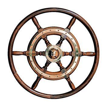 Type 2 Teak Steering Wheel - 4Boats