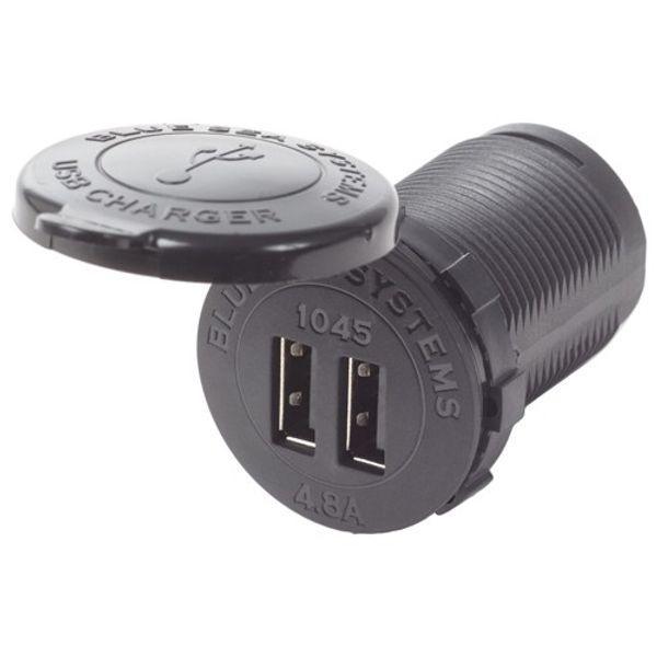 USB Charger Socket Mount 12/24V Dual Port - 4Boats