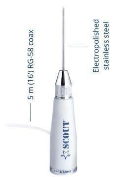 VHF Stainless Steel Antenna 0.9m - 4Boats