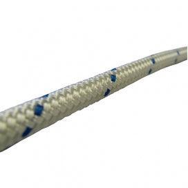 Waveline 6mm Braid on Braid Polyester White with Red Flecks - 200M - 4Boats